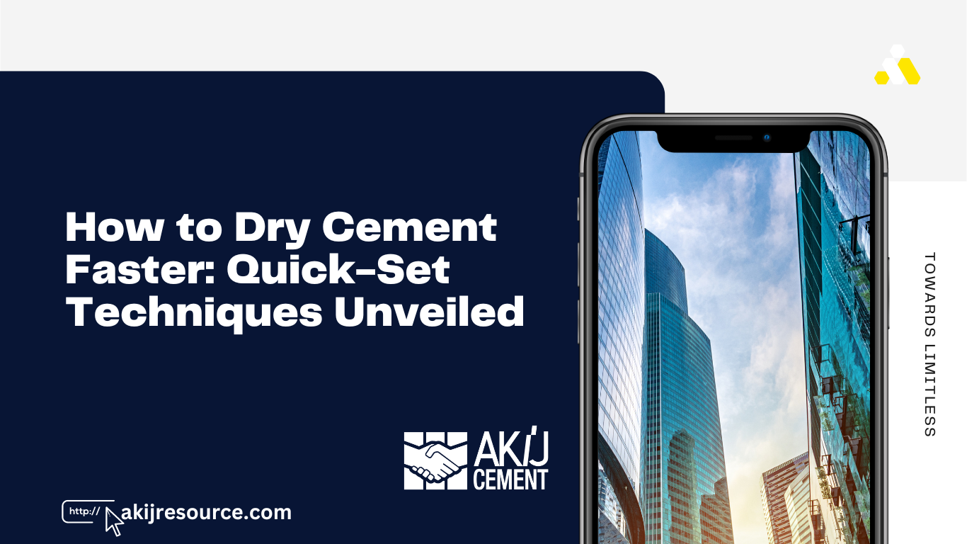 how to dry cement faster
