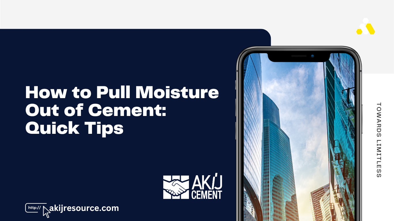 how to pull moisture out of cement